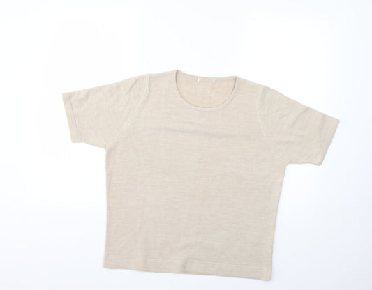 Womens UK Size 16 Marks and Spencer Beige Pullover Jumper