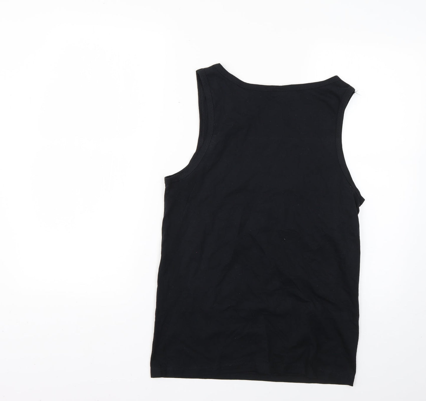 Mens UK Size S Gildan Black  T-Shirt