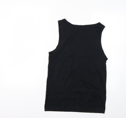 Mens UK Size S Gildan Black  T-Shirt