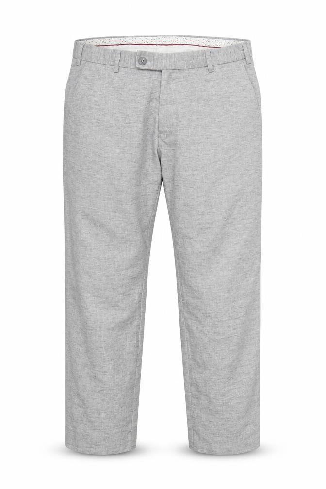 Front view of vitamore men’s grey trousers, 26-inch leg