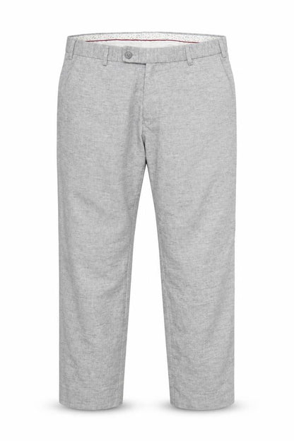 Front view of vitamore men’s grey trousers, 26-inch leg