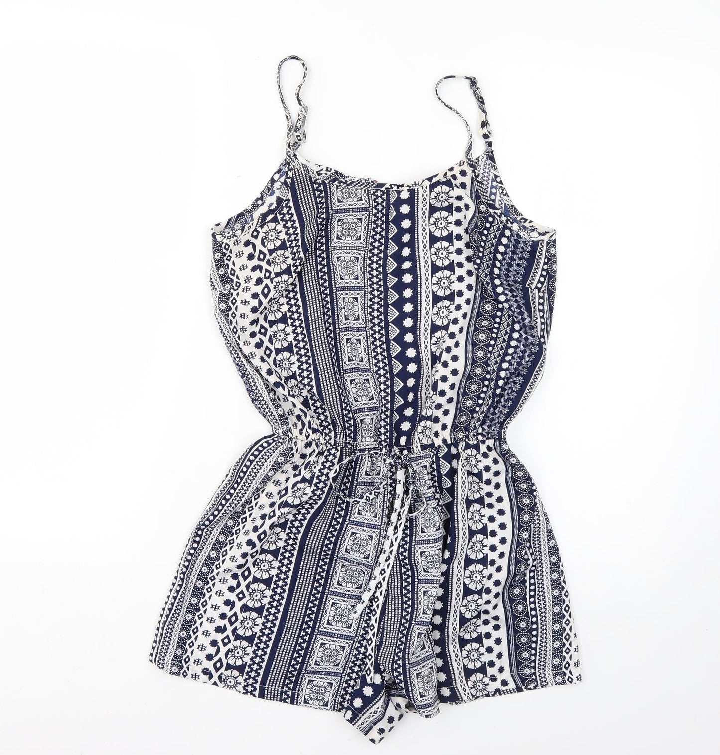 Atmosphere Womens Blue Geometric  Playsuit One-Piece Size 6