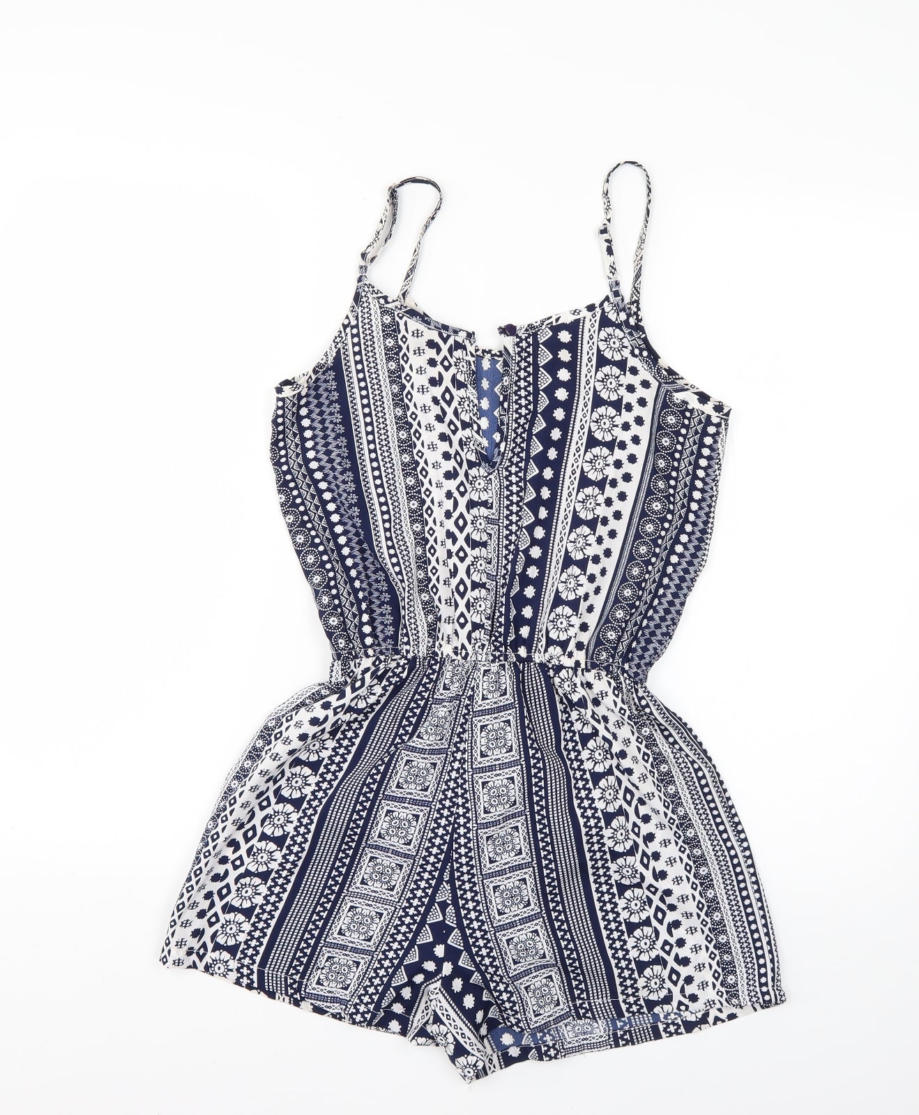 Atmosphere Womens Blue Geometric  Playsuit One-Piece Size 6