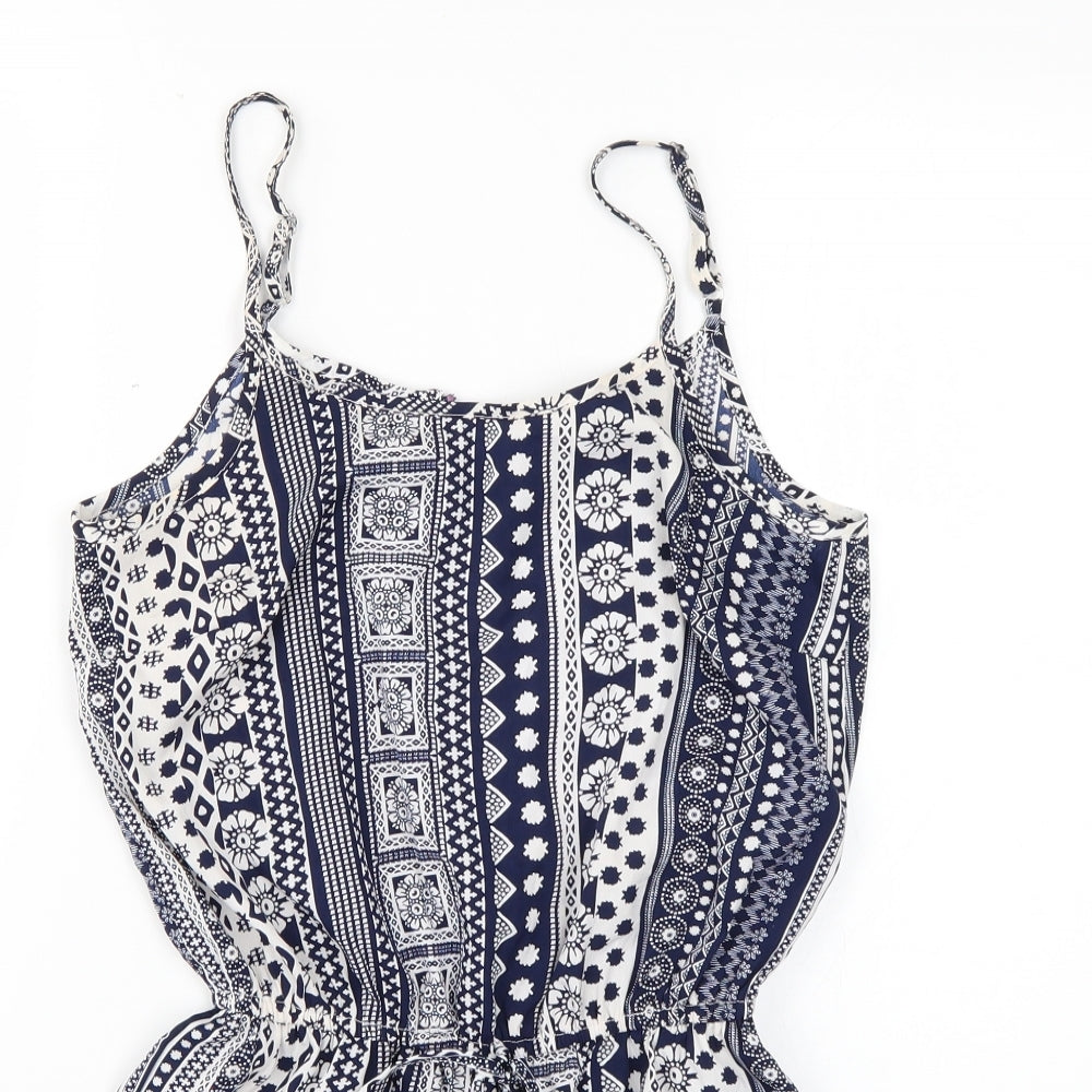 Atmosphere Womens Blue Geometric  Playsuit One-Piece Size 6