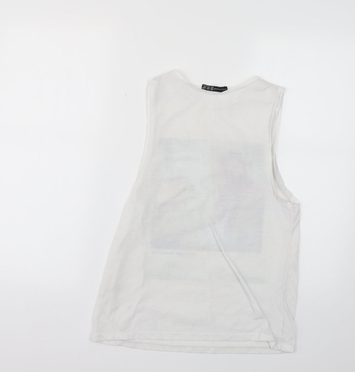 Womens UK Size 10 Atmosphere White Basic T-Shirt
