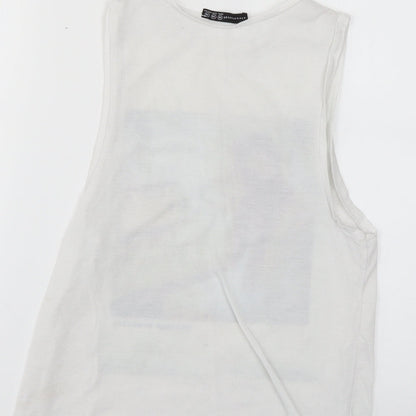 Womens UK Size 10 Atmosphere White Basic T-Shirt