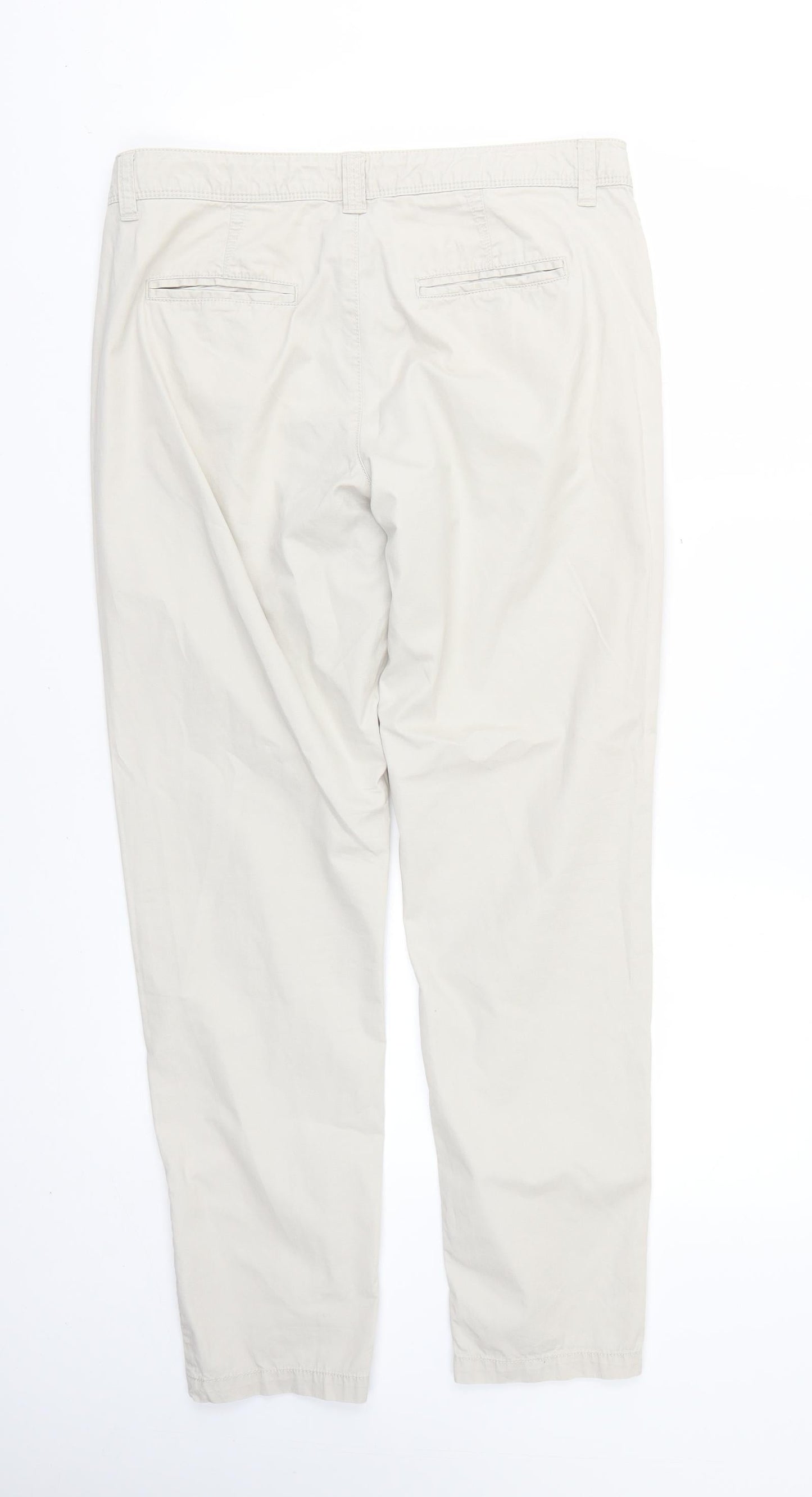 Womens UK Size 10 Marks and Spencer Regular Fit  Beige Trousers