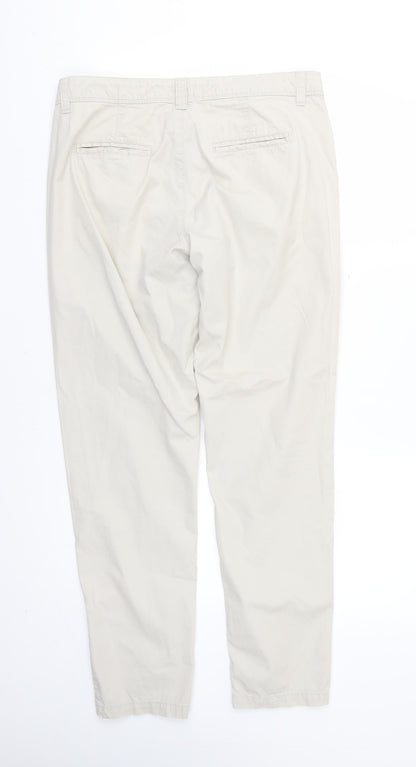 Womens UK Size 10 Marks and Spencer Regular Fit  Beige Trousers