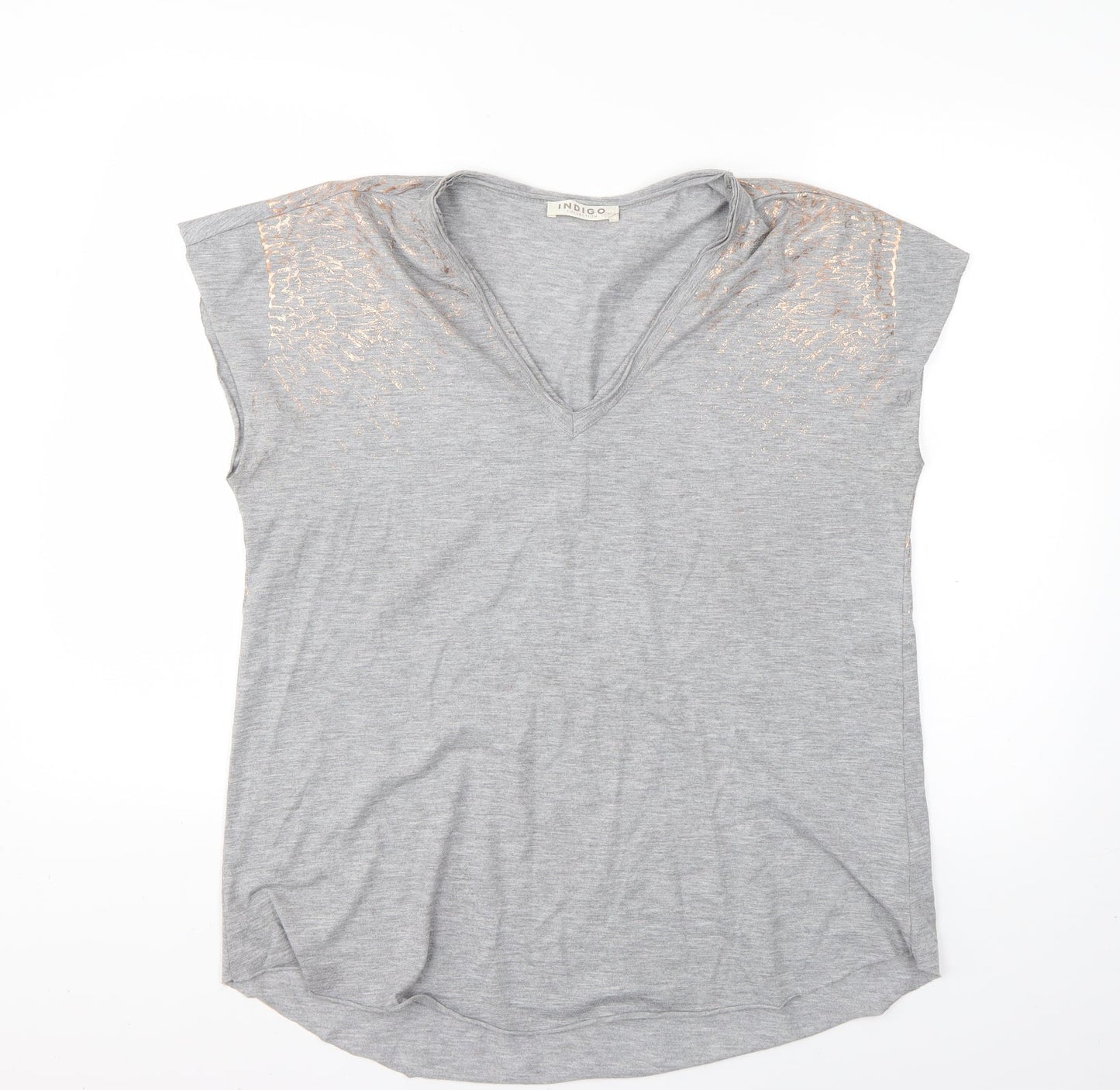 Womens UK Size 14 Marks and Spencer Grey Basic T-Shirt