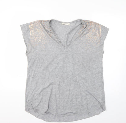 Womens UK Size 14 Marks and Spencer Grey Basic T-Shirt
