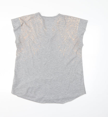 Womens UK Size 14 Marks and Spencer Grey Basic T-Shirt