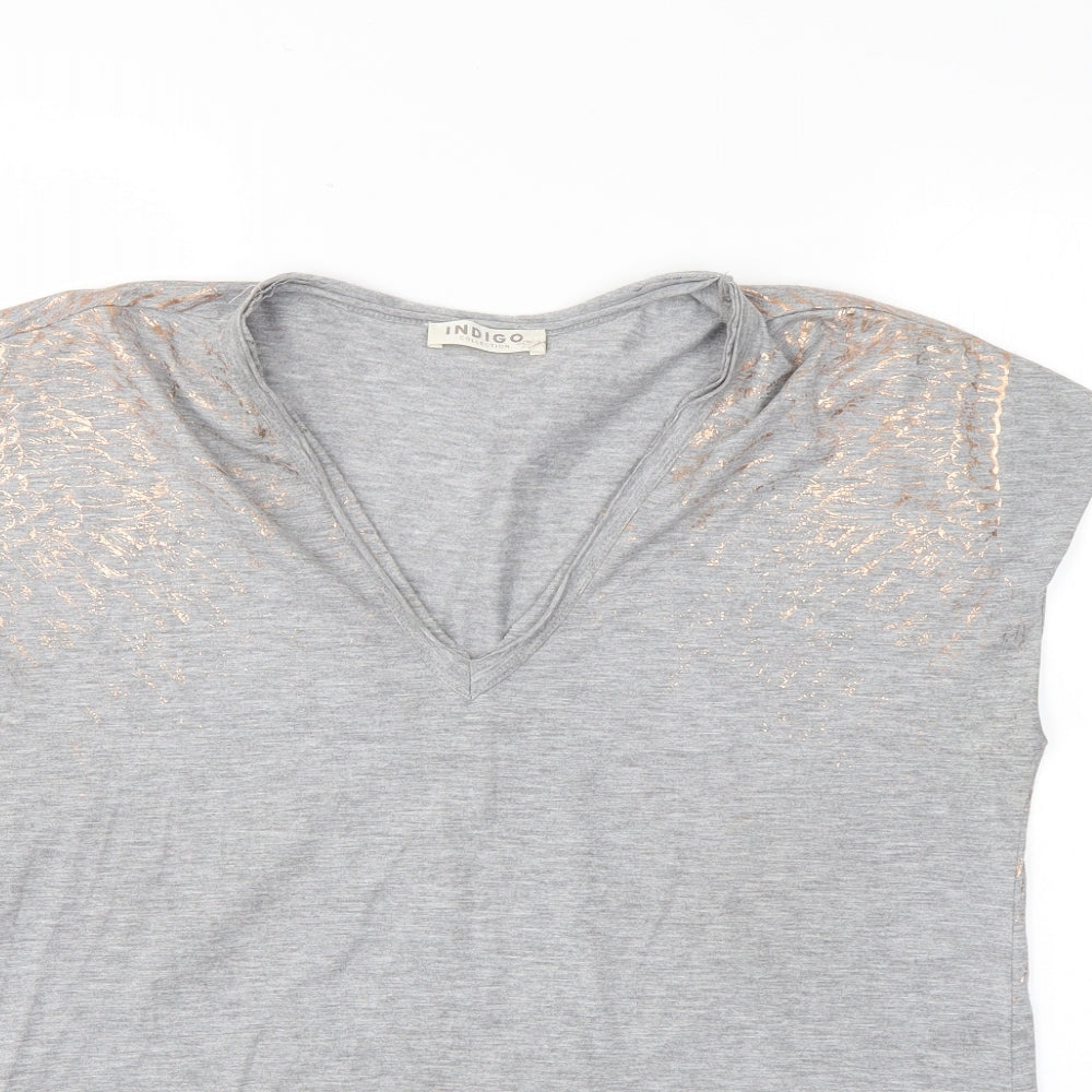 Womens UK Size 14 Marks and Spencer Grey Basic T-Shirt