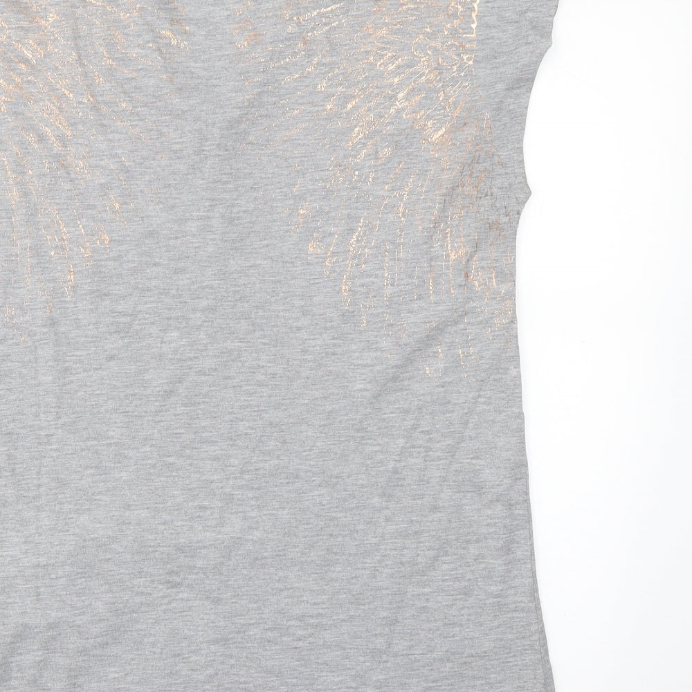 Womens UK Size 14 Marks and Spencer Grey Basic T-Shirt