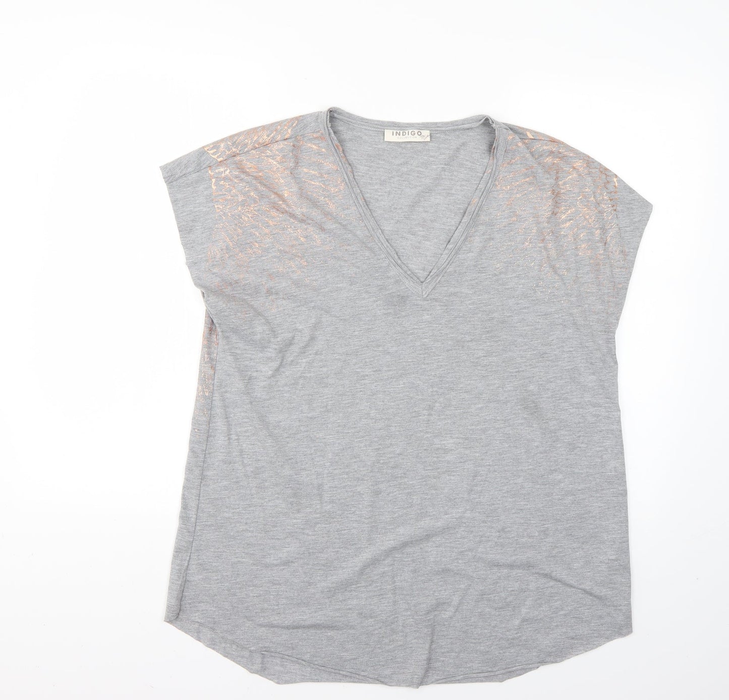 Marks and Spencer Womens Grey   Basic T-Shirt Size 14