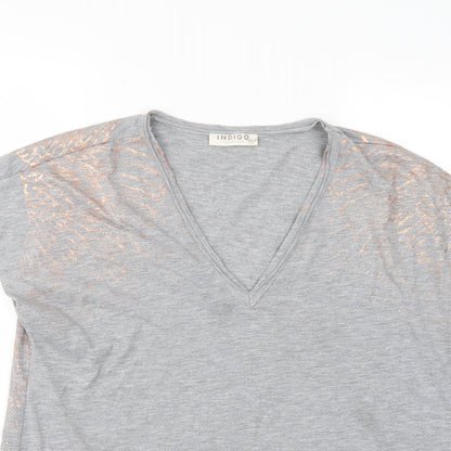 Marks and Spencer Womens Grey   Basic T-Shirt Size 14