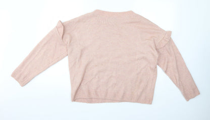 Womens UK Size 16 M&Co Pink Pullover Jumper