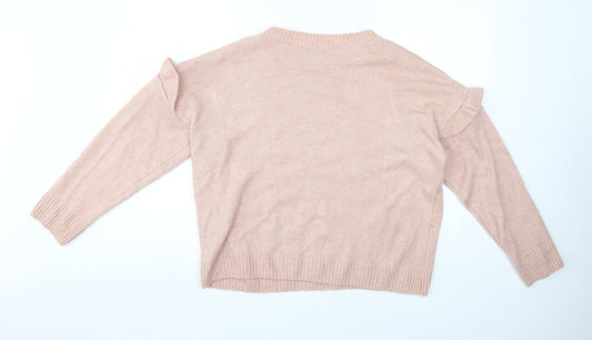 Womens UK Size 16 M&Co Pink Pullover Jumper