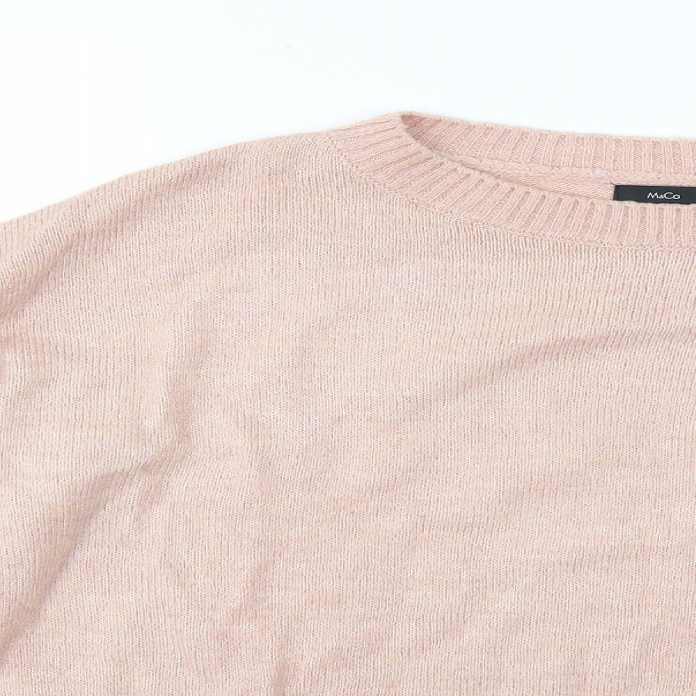 Womens UK Size 16 M&Co Pink Pullover Jumper