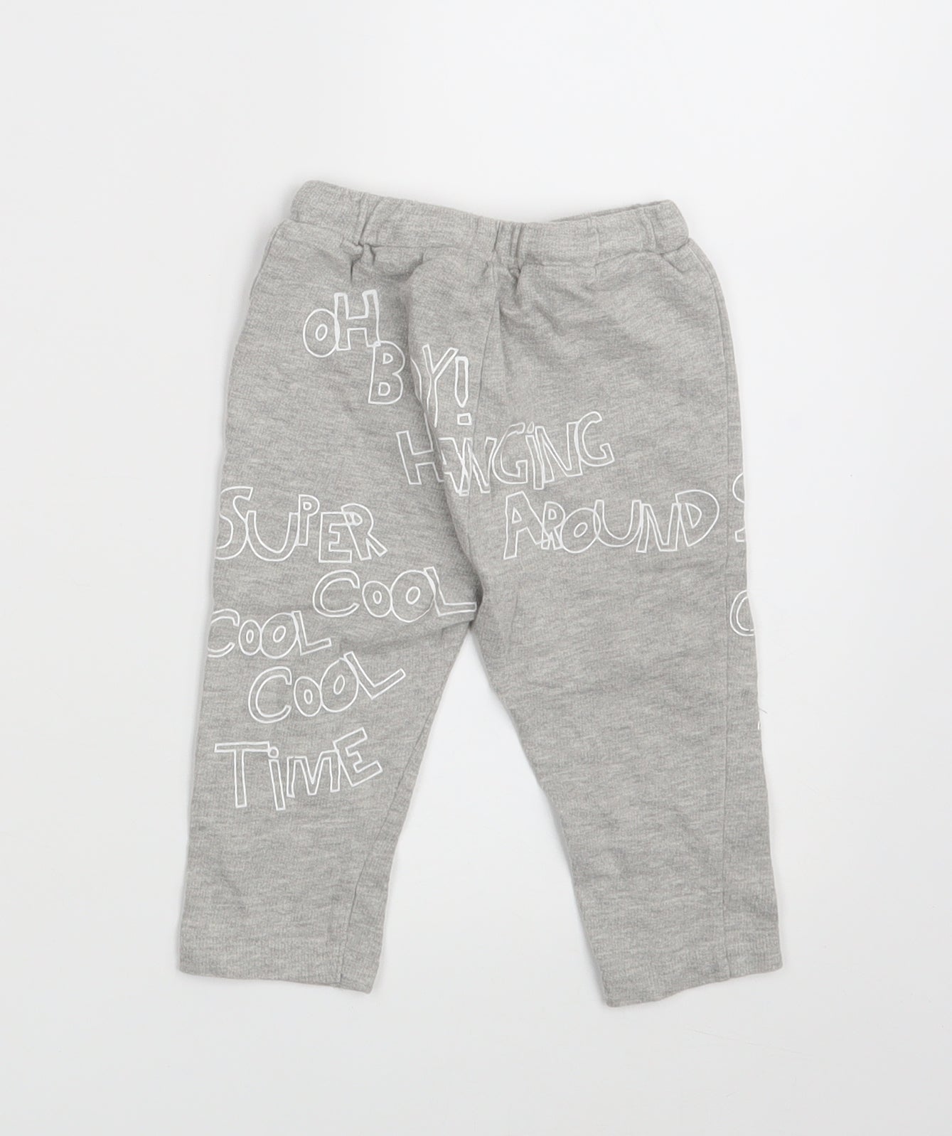 So Cute Boys Grey   Jogger Leggings Size 6-9 Months  - Waist 18in; Inside  leg 9in