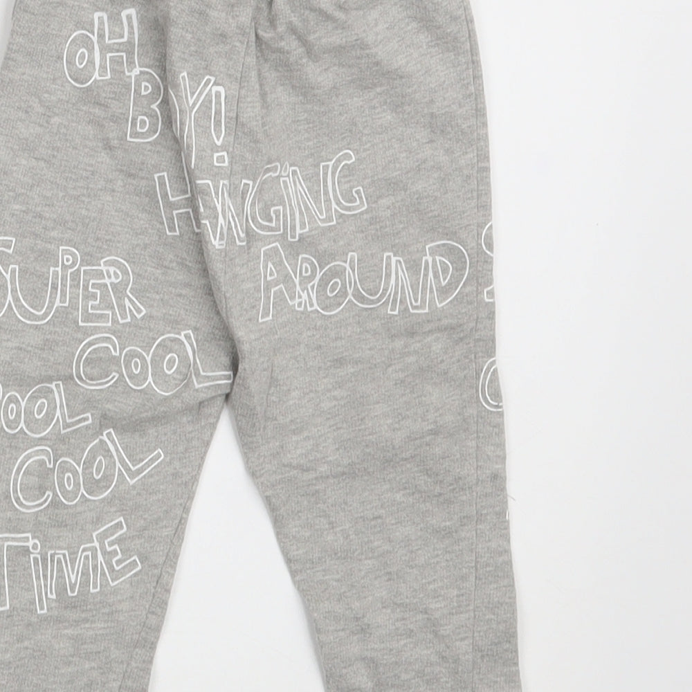 So Cute Boys Grey   Jogger Leggings Size 6-9 Months  - Waist 18in; Inside  leg 9in