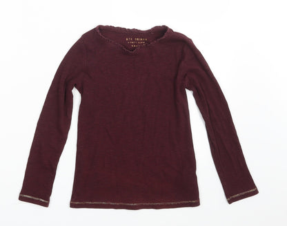 Additional front view of Next girls’ purple pullover sweatshirt, size 7, years