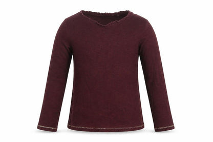 Front view of Next girls’ purple pullover sweatshirt, size 7, years