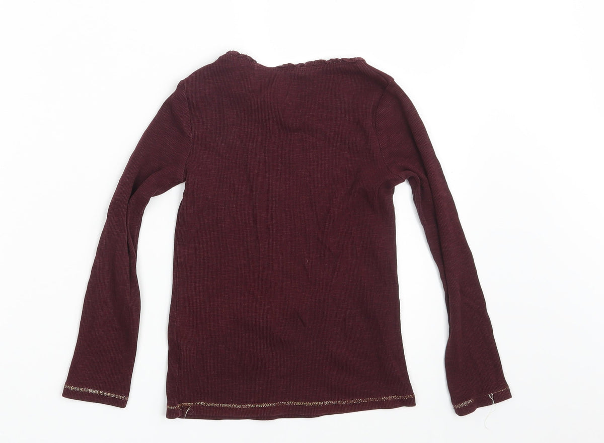 Back view of Next girls’ purple pullover sweatshirt, size 7, years