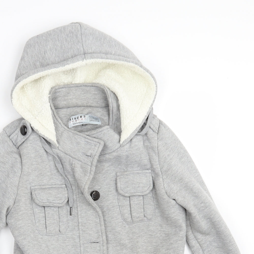 Rivers Womens Grey   Cardigan Hoodie Size 10