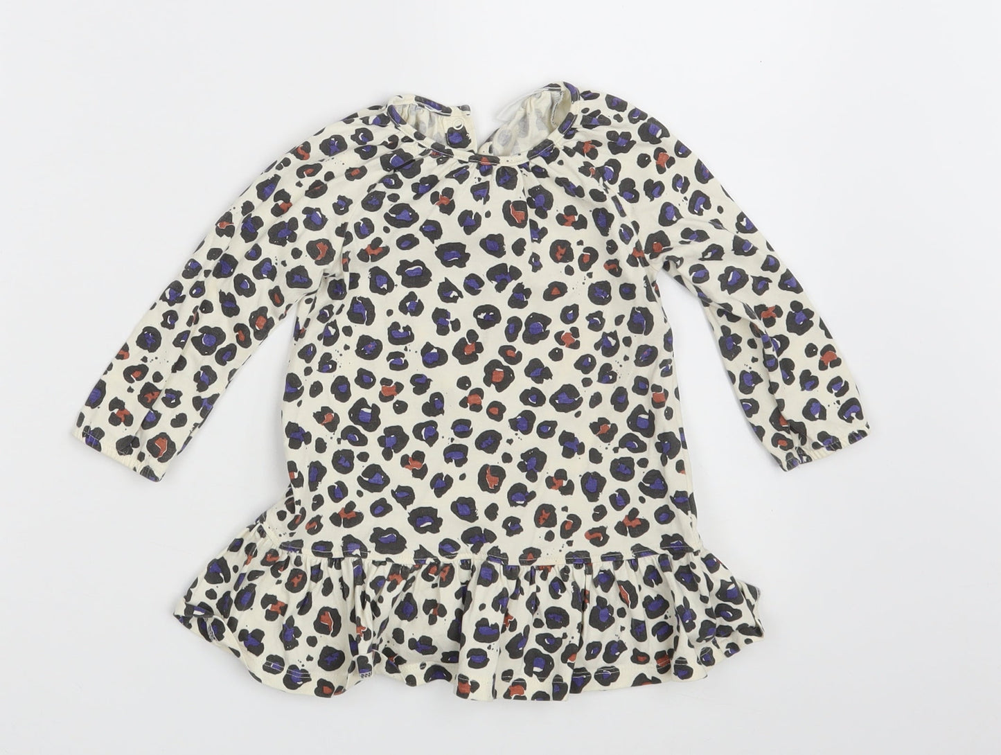 NEXT Girls Ivory Animal Print  A-Line  Size 12-18 Months