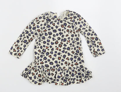 NEXT Girls Ivory Animal Print  A-Line  Size 12-18 Months