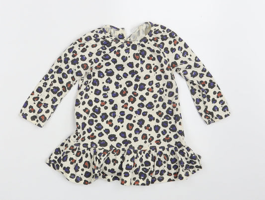 NEXT Girls Ivory Animal Print  A-Line  Size 12-18 Months