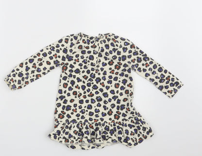 NEXT Girls Ivory Animal Print  A-Line  Size 12-18 Months