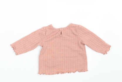 Matalan Girls Pink   Basic T-Shirt Size 0-3 Months