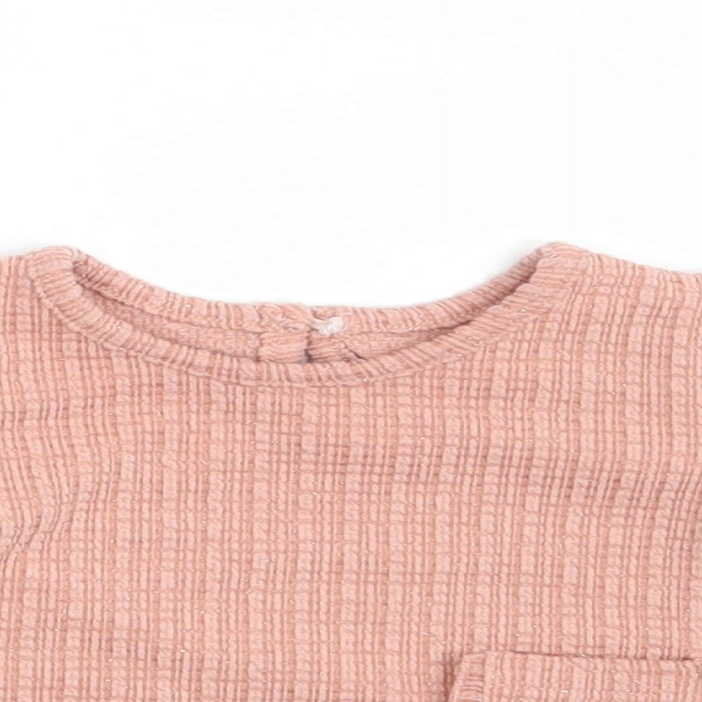 Matalan Girls Pink   Basic T-Shirt Size 0-3 Months