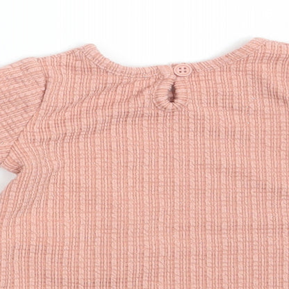 Matalan Girls Pink   Basic T-Shirt Size 0-3 Months