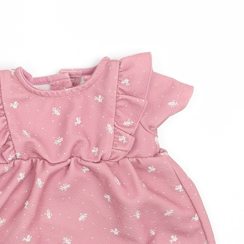 TU Girls Pink Floral  A-Line  Size 0-3 Months