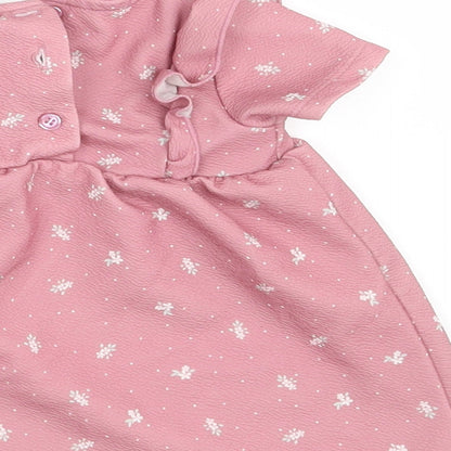 TU Girls Pink Floral  A-Line  Size 0-3 Months