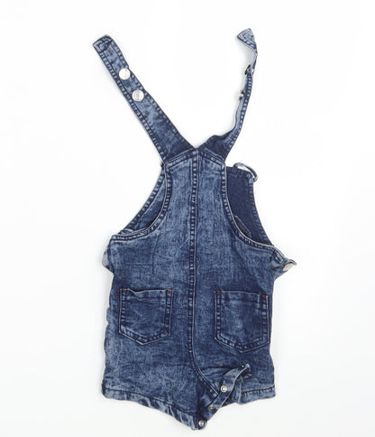 Mickey Mouse Baby Blue  Denim Pinafore/Dungaree Dress  Size 6-9 Months