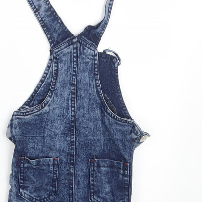 Mickey Mouse Baby Blue  Denim Pinafore/Dungaree Dress  Size 6-9 Months