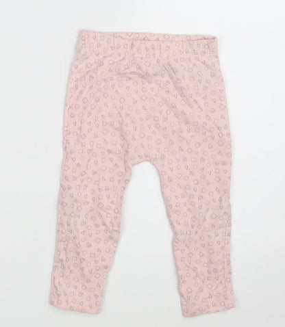 George Girls Pink   Jogger Leggings Size 12-18 Months  - Waist 16in; Inside  leg 10in