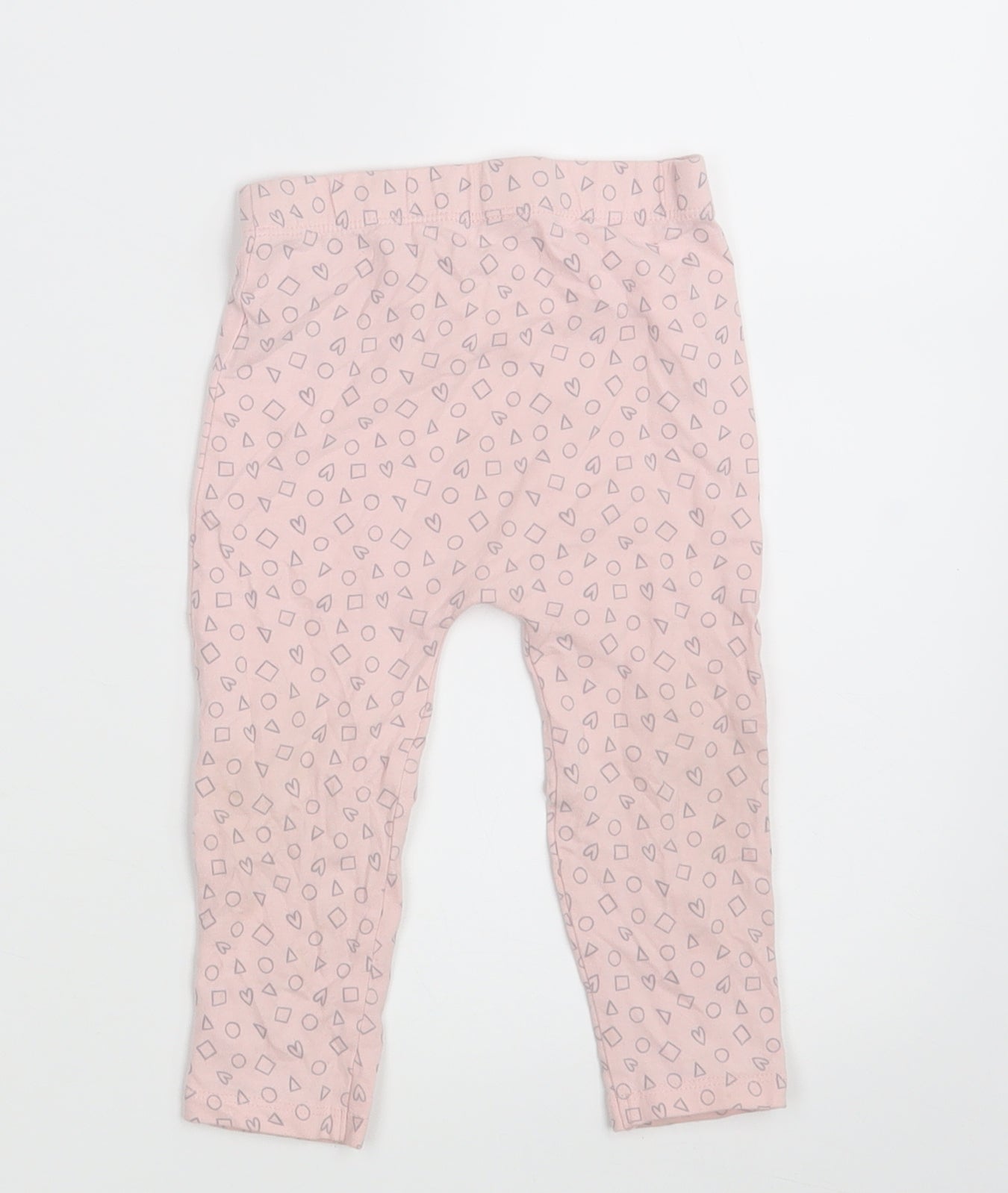 George Girls Pink   Jogger Leggings Size 12-18 Months  - Waist 16in; Inside  leg 10in