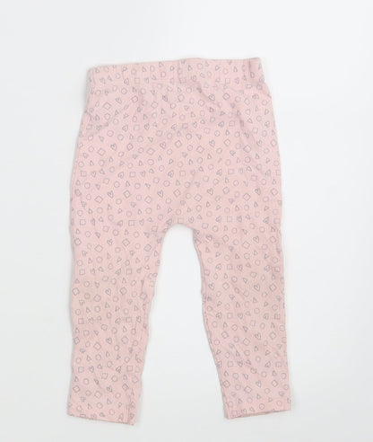 George Girls Pink   Jogger Leggings Size 12-18 Months  - Waist 16in; Inside  leg 10in