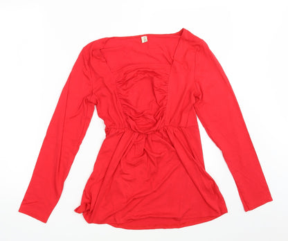 Wucaiyi Womens Red   T-Shirt Dress  Size M