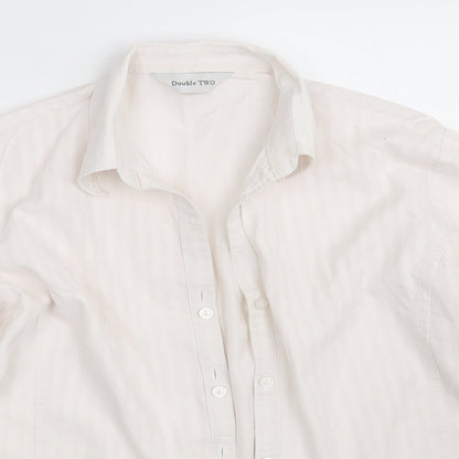 Womens UK Size 16 Double TWO Pink Basic Button-Up