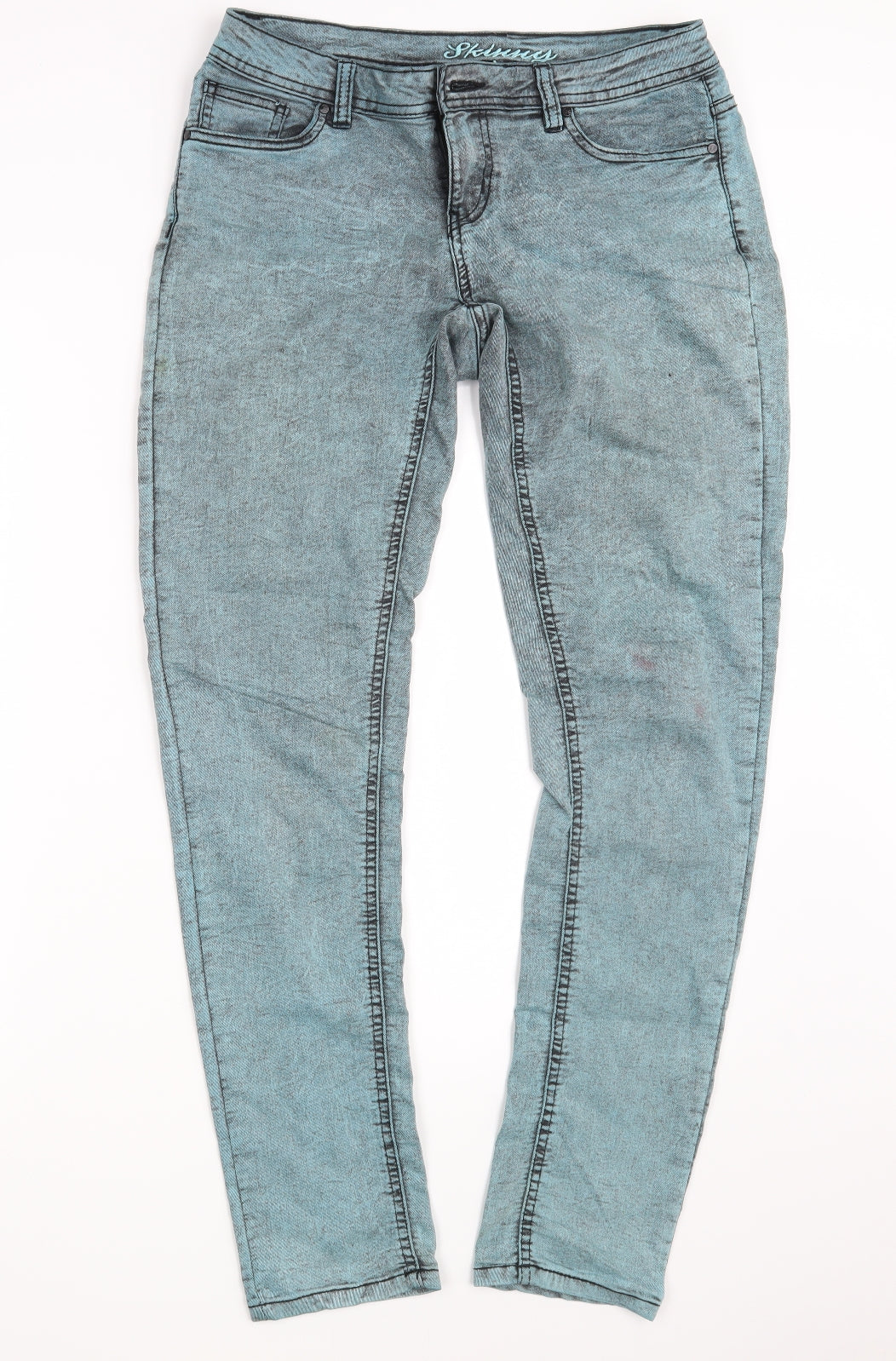 Denim Co. Womens Blue  Denim Skinny Jeans Size 12 L30 in