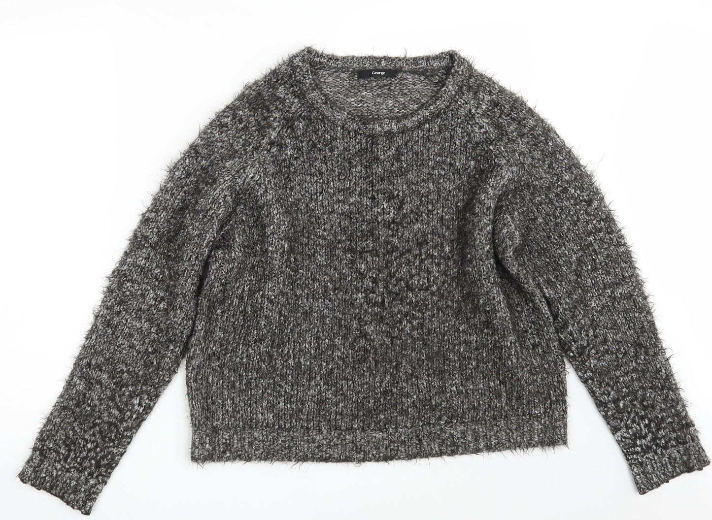 George Womens Grey  Knit Pullover Jumper Size 14