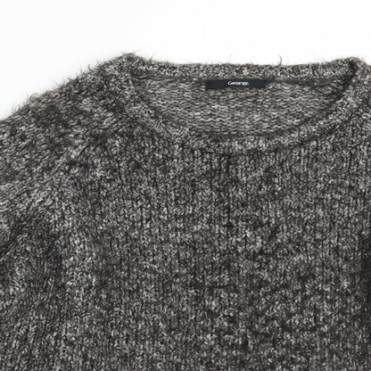 George Womens Grey  Knit Pullover Jumper Size 14