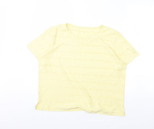 Womens UK Size M BM Yellow Basic Blouse