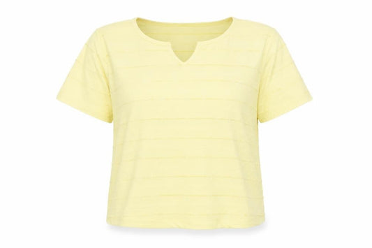 Front view of Bonmarché women’s yellow basic blouse, size M
