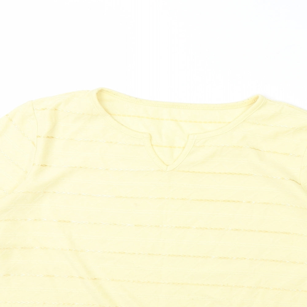 Womens UK Size M BM Yellow Basic Blouse